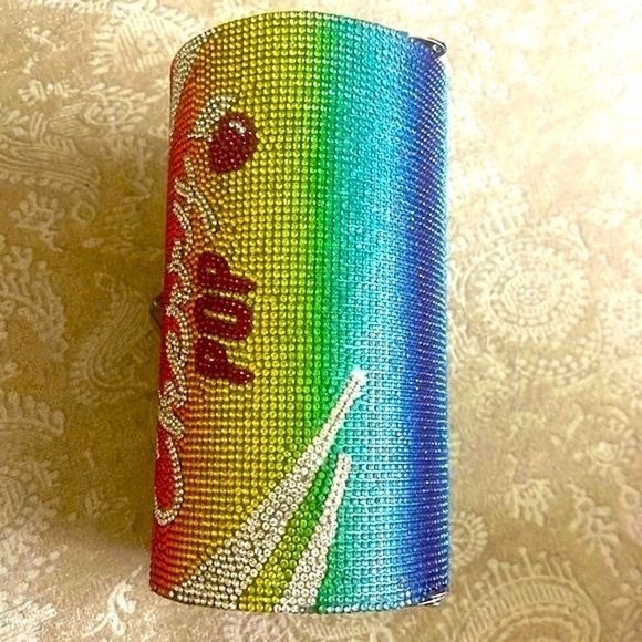 Aldo "Cherry Pop" Rhinestone ENVOLEE MINI CROSSBODY BAG Chain Purse Bling Clutch - Picture 5 of 16